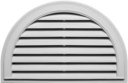 Mid-America 34" x 22" Half Round Vinyl Gable Vent